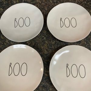 RAE DUNN ‘boo’ melamine 6inch plates (x4)